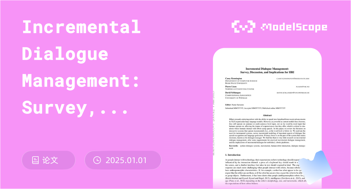 Incremental Dialogue Management: Survey, Discussion, and Implications ...