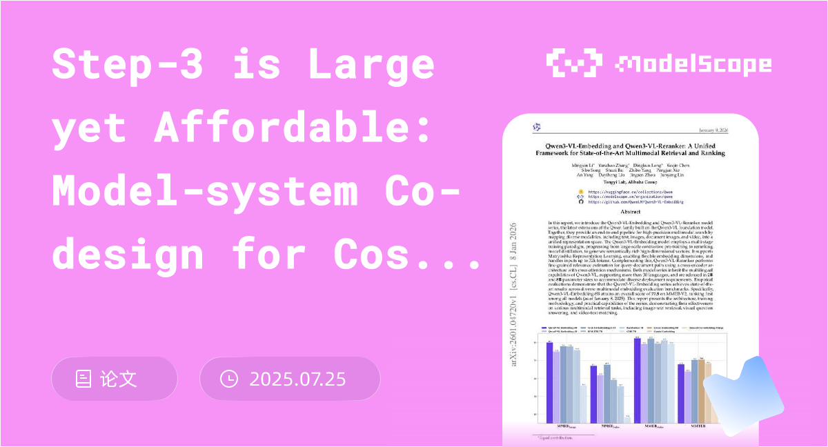 Step-3 is Large yet Affordable: Model-system Co-design for Cost ...