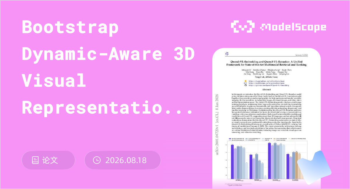 Bootstrap Dynamic-Aware 3D Visual Representation for Scalable Robot ...