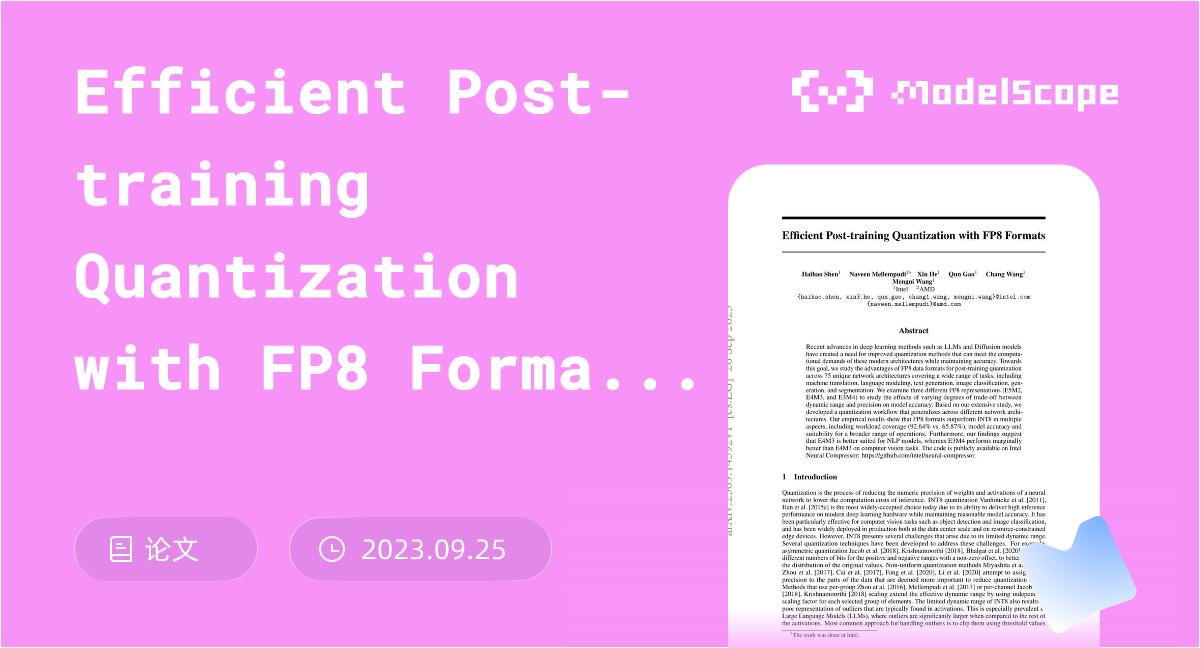Efficient Post-training Quantization with FP8 Formats