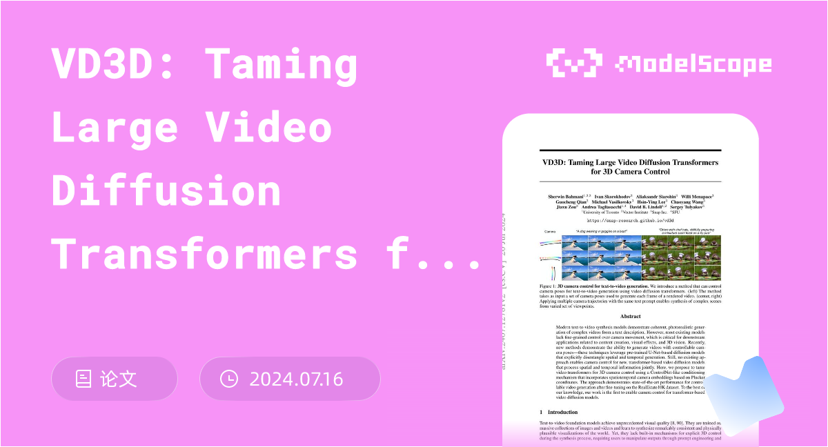 VD3D: Taming Large Video Diffusion Transformers for 3D Camera Control