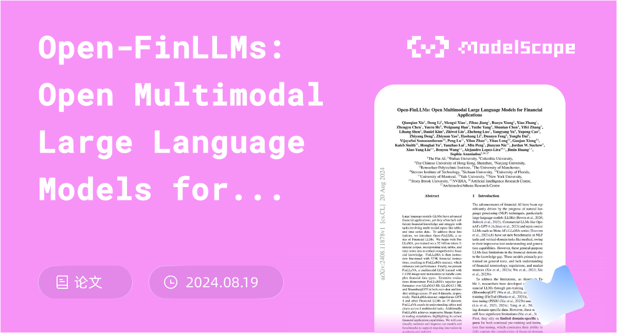 Open-FinLLMs: Open Multimodal Large Language Models for Financial ...