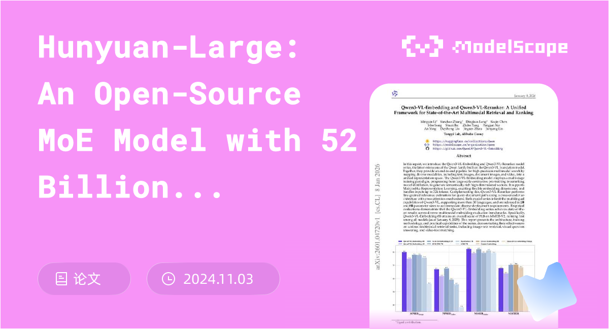 Hunyuan-Large: An Open-Source MoE Model with 52 Billion Activated ...