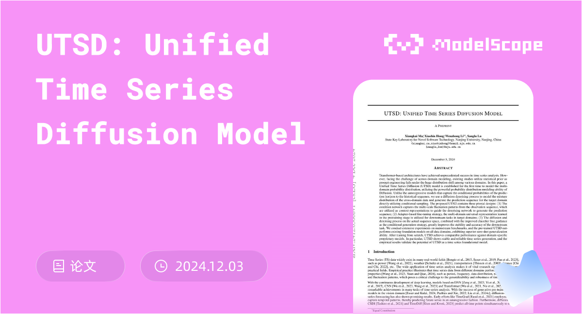 UTSD: Unified Time Series Diffusion Model