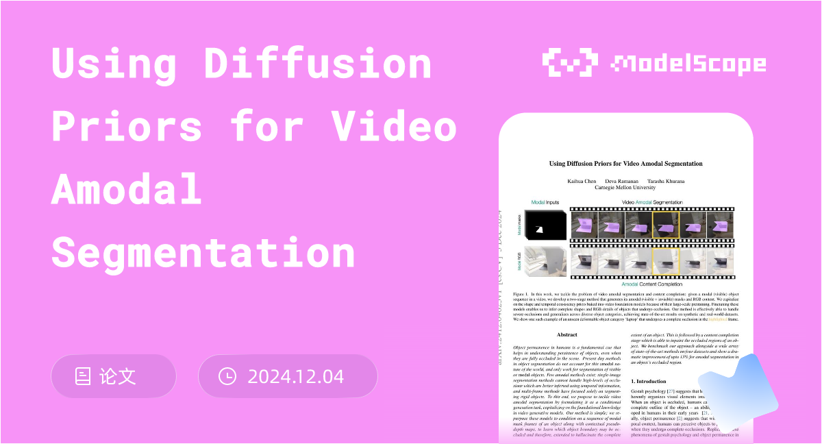 Using Diffusion Priors for Video Amodal Segmentation