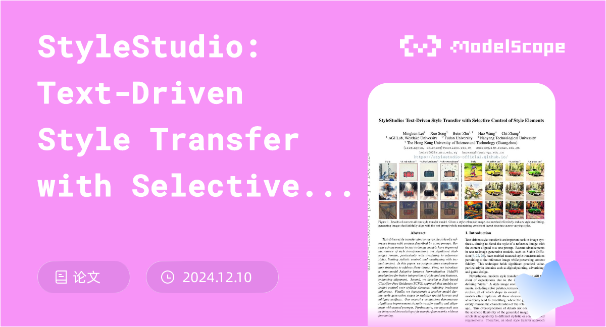 StyleStudio: Text-Driven Style Transfer with Selective Control of Style ...