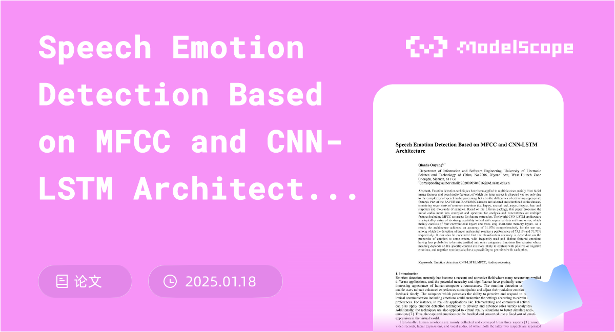 Speech Emotion Detection Based on MFCC and CNN-LSTM Architecture