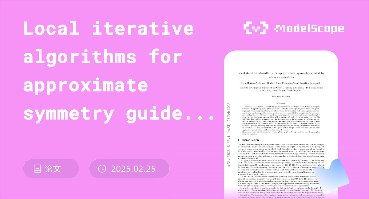 Local iterative algorithms for approximate symmetry guided by network ...
