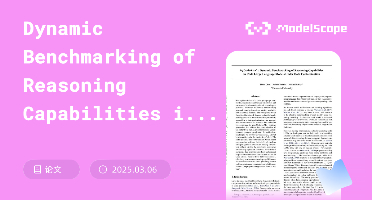 Dynamic Benchmarking of Reasoning Capabilities in Code Large Language ...