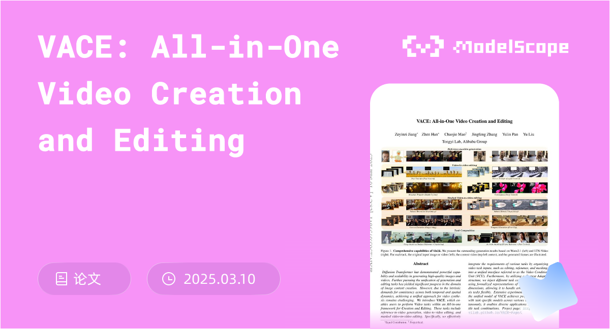 VACE: All-in-One Video Creation and Editing