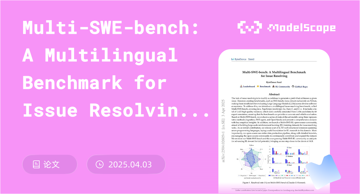 Multi-SWE-bench: A Multilingual Benchmark for Issue Resolving