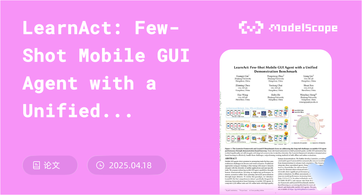 LearnAct: Few-Shot Mobile GUI Agent with a Unified Demonstration Benchmark
