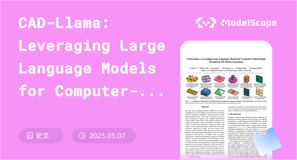 CAD-Llama: Leveraging Large Language Models for Computer-Aided Design ...