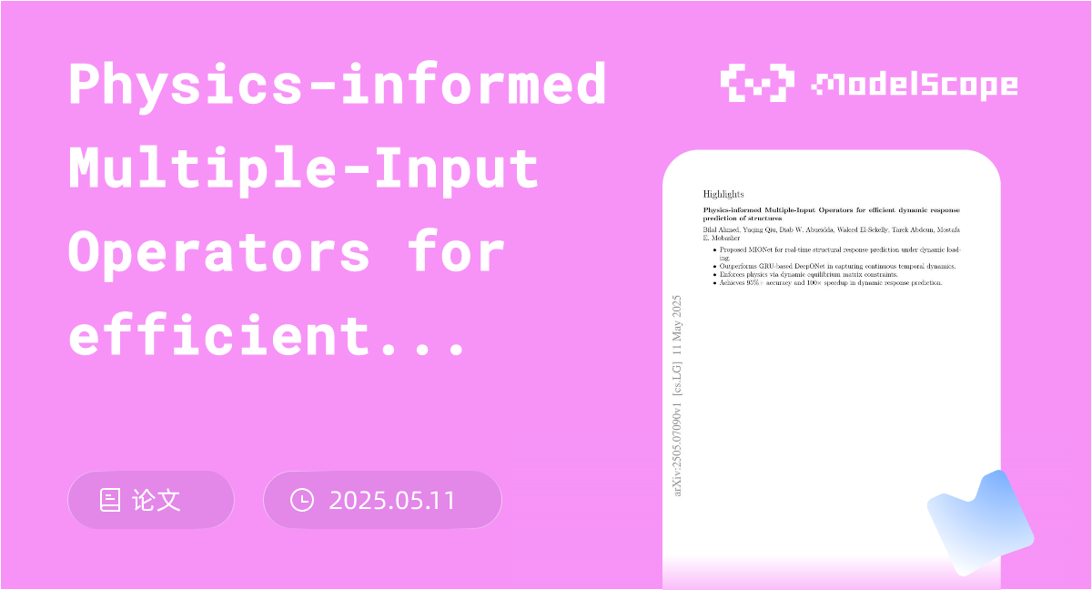 Physics-informed Multiple-Input Operators for efficient dynamic ...