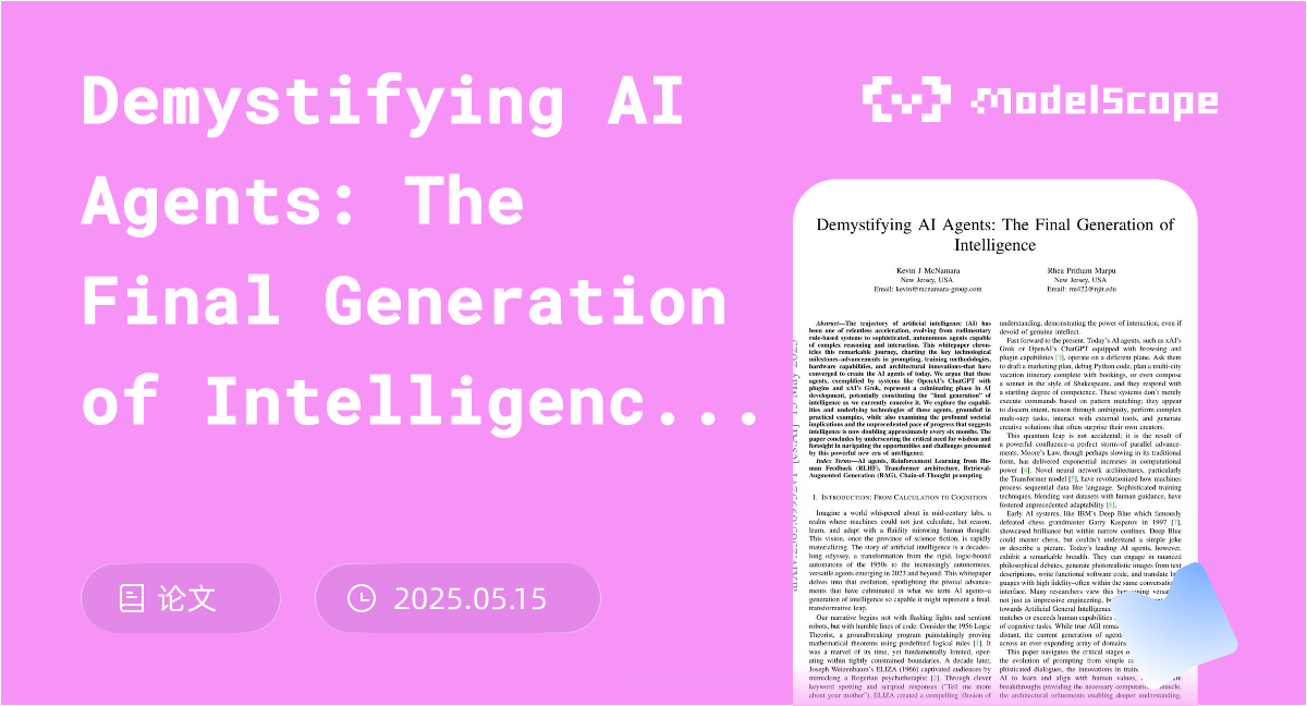 Demystifying AI Agents: The Final Generation of Intelligence