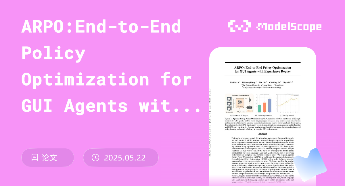 ARPO:End-to-End Policy Optimization for GUI Agents with Experience Replay