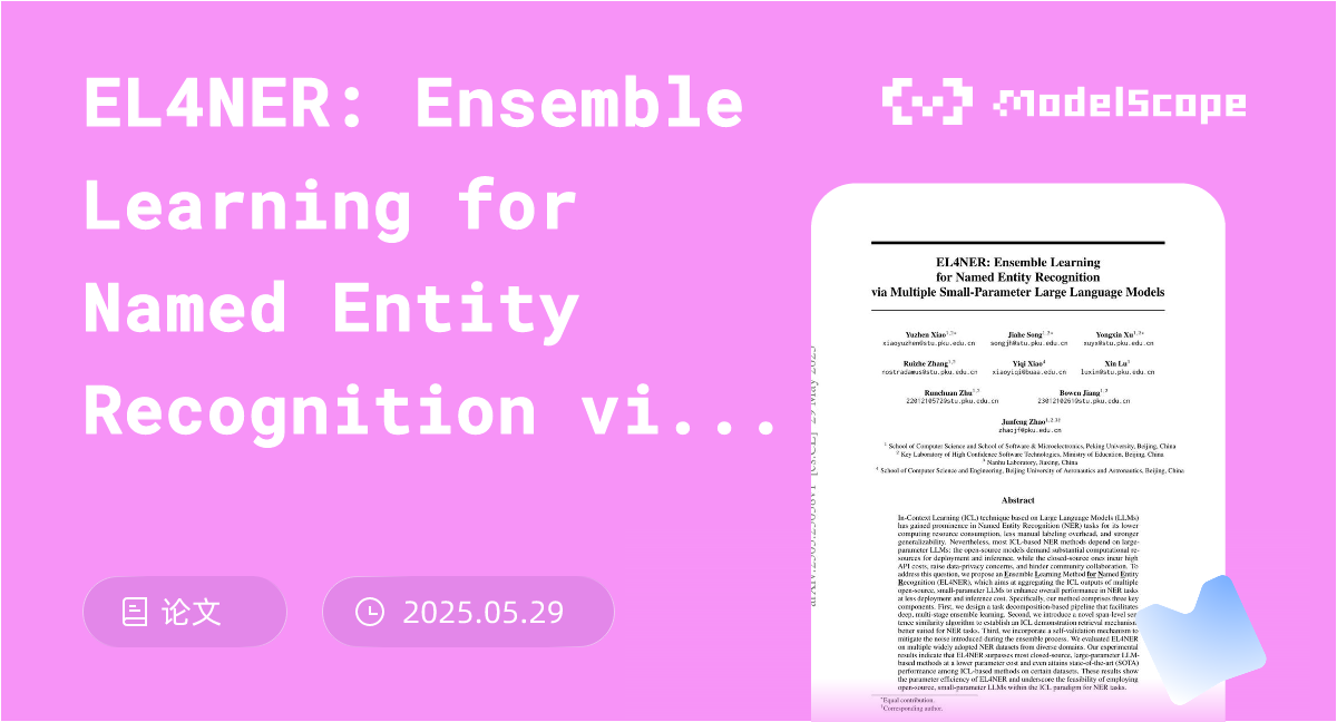 EL4NER: Ensemble Learning for Named Entity Recognition via Multiple ...