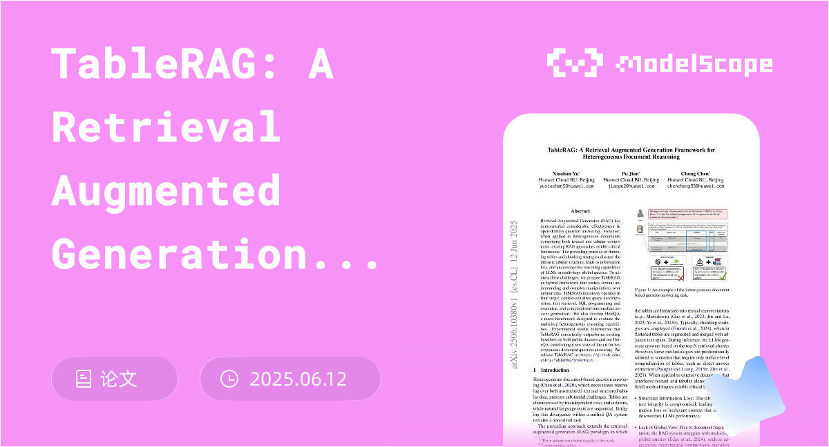 TableRAG: A Retrieval Augmented Generation Framework for Heterogeneous ...