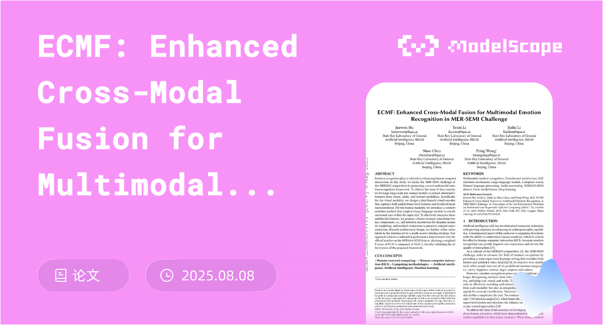 ECMF: Enhanced Cross-Modal Fusion for Multimodal Emotion Recognition in ...