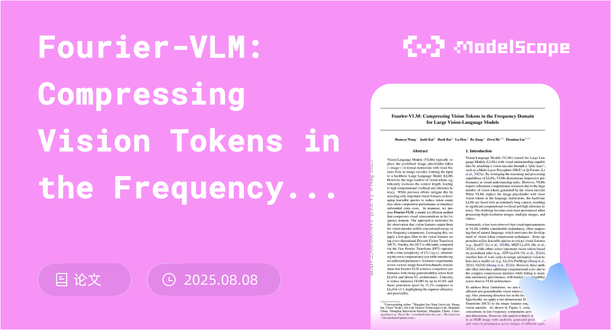 Fourier-VLM: Compressing Vision Tokens in the Frequency Domain for ...