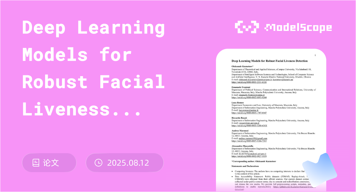 Deep Learning Models for Robust Facial Liveness Detection
