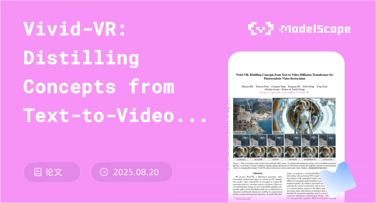 Vivid-VR: Distilling Concepts from Text-to-Video Diffusion Transformer ...
