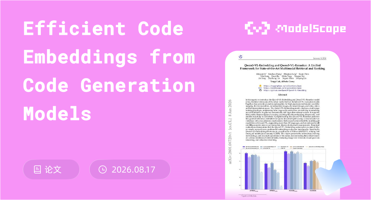 Efficient Code Embeddings from Code Generation Models