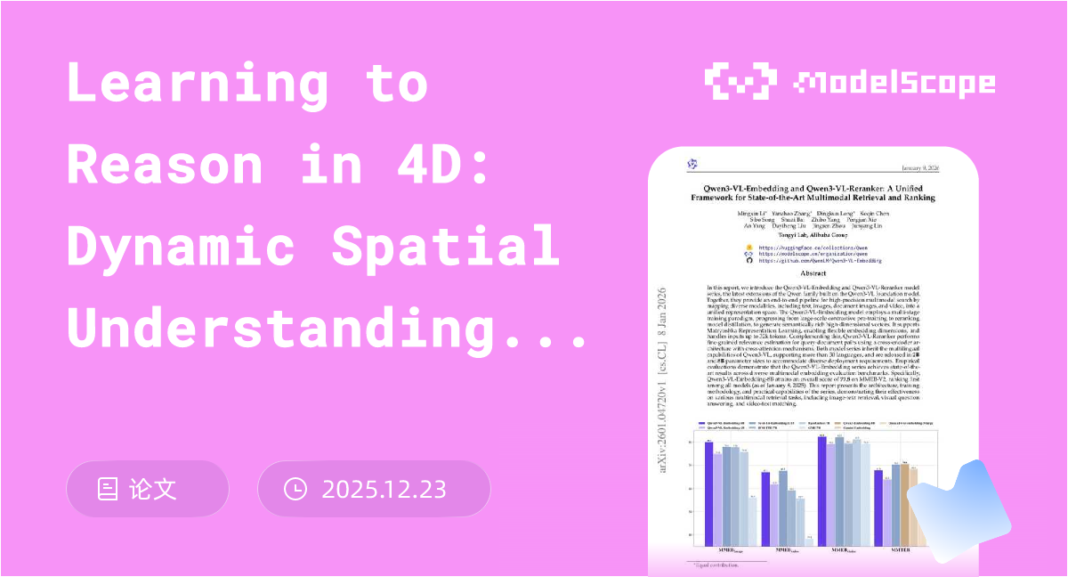 Learning to Reason in 4D: Dynamic Spatial Understanding for Vision ...