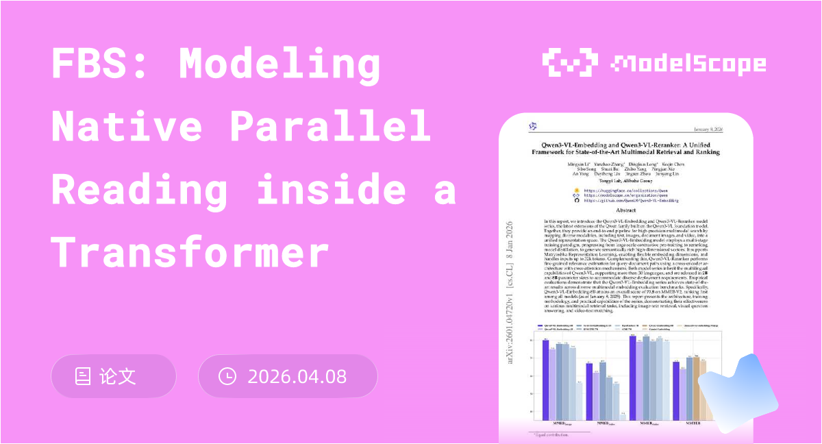 FBS: Modeling Native Parallel Reading inside a Transformer