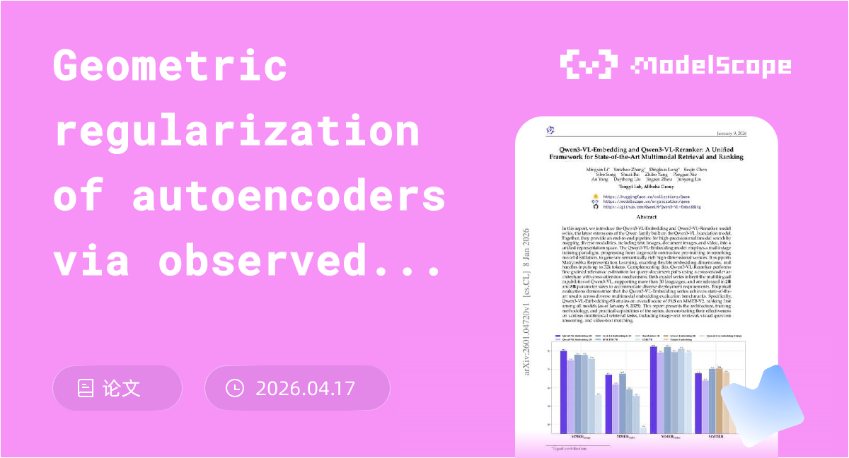Geometric regularization of autoencoders via observed stochastic dynamics