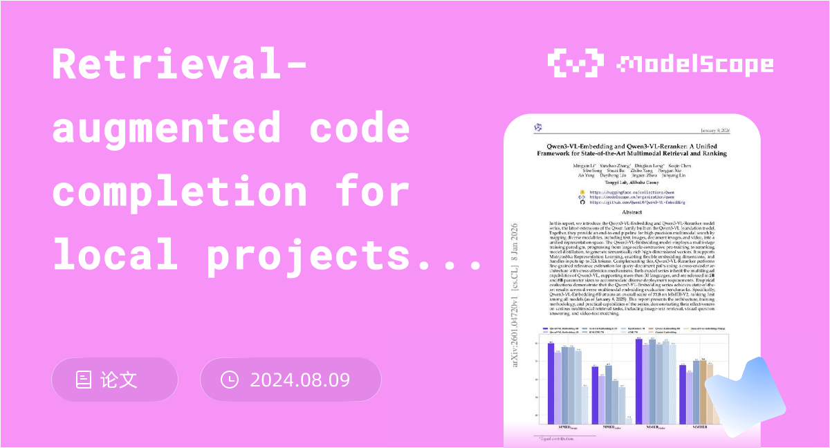 Retrieval-augmented code completion for local projects using large ...